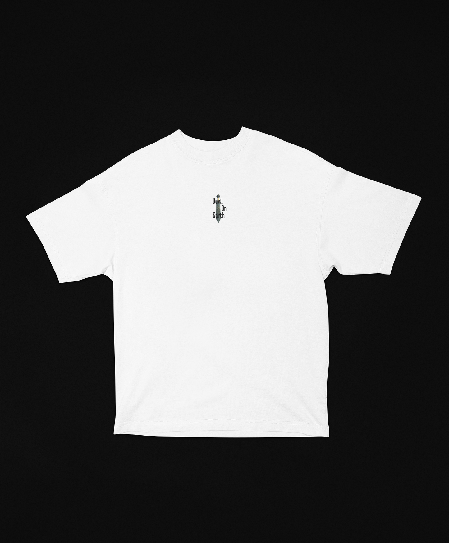 T-SHIRT OVERSIZE “DEVIL ON EARTH” – FRONT LOGO DROP