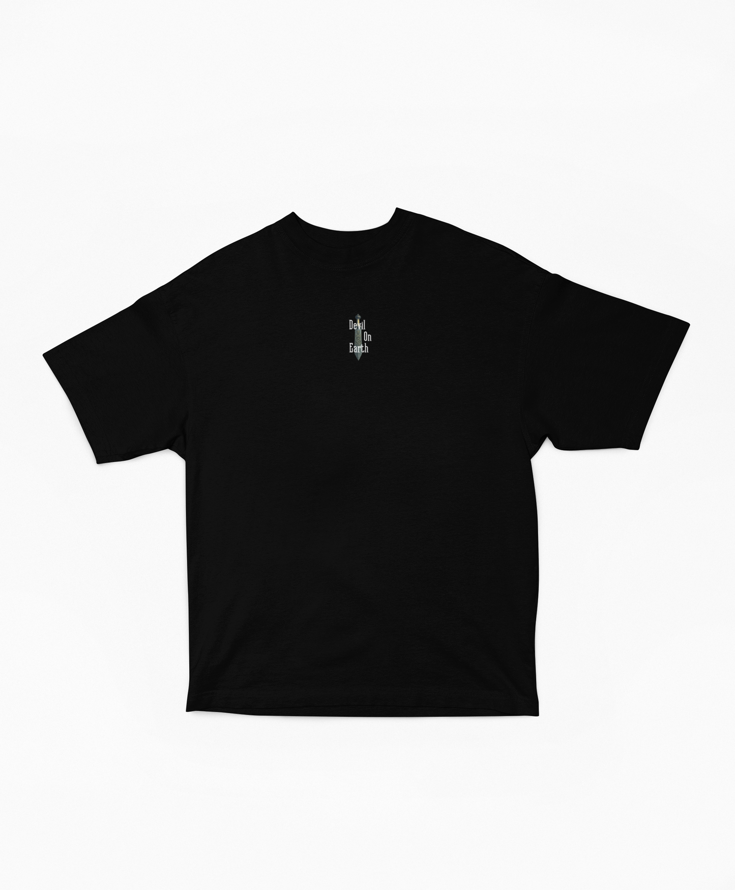 T-SHIRT OVERSIZE “DEVIL ON EARTH” – FRONT LOGO DROP